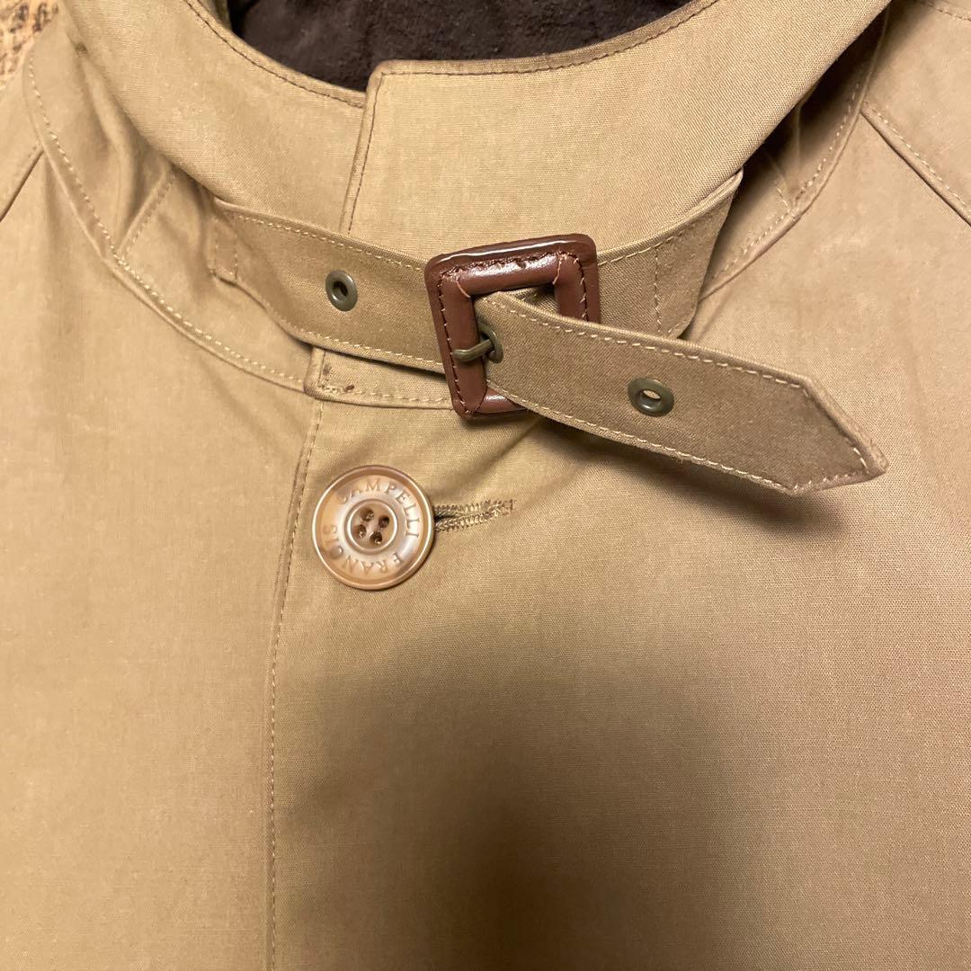 フランシスキャンペリ　フードコート　マッキントッシュ　ゴム引き　フーデッドコート