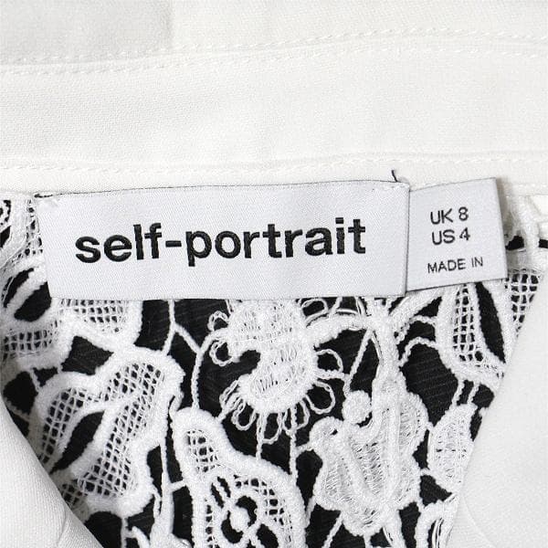 p*u様 セルフポートレイト ワンピース マグノリアレース 白 UK8 未使用