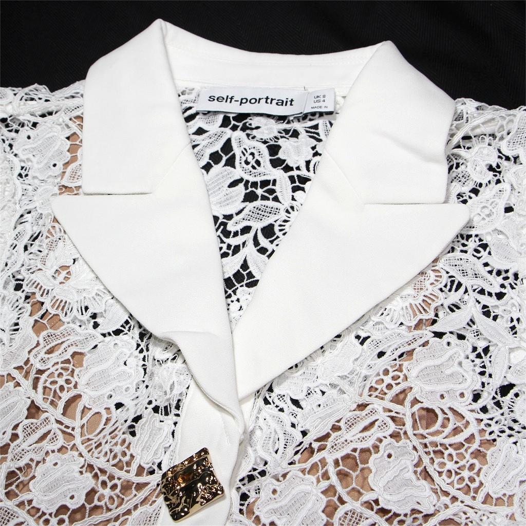 p*u様 セルフポートレイト ワンピース マグノリアレース 白 UK8 未使用