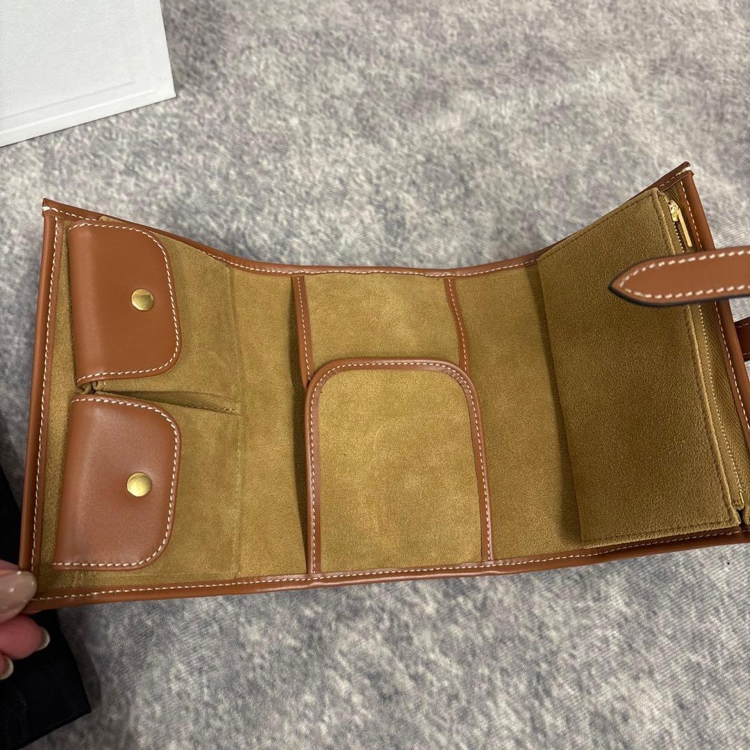 ジュエリーポーチ / トリオンフキャンバス & カーフスキン　セリーヌ