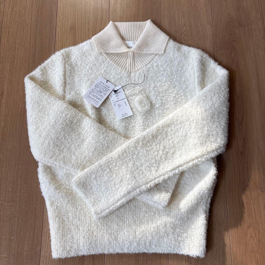 ★専用★yori shirocon ホワイトグロスモヘヤニットセーターサイズ38