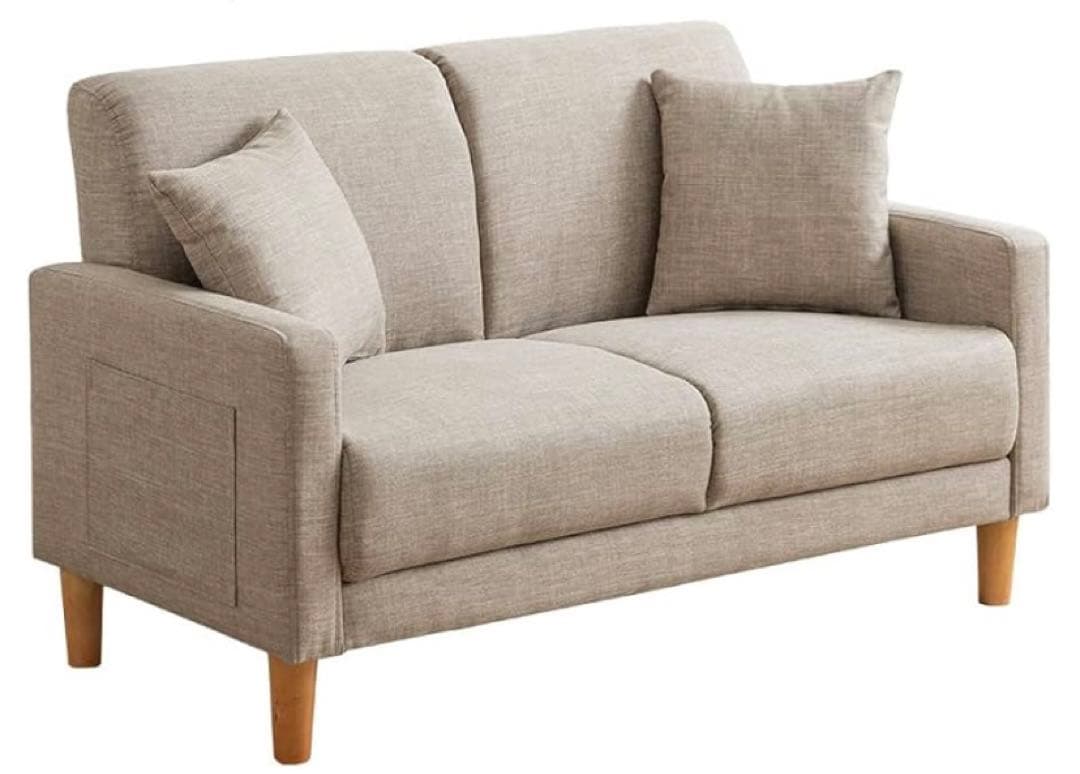 ✨期間限定お値下げ中❗️✨【送料込み】2人掛け コンパクトソファ ベージュ