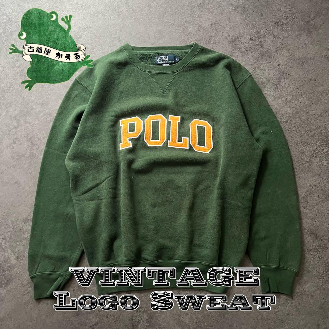 【即日発送・US古着】90s ポロ　バイ　ラルフローレン　ロゴスウェット　S