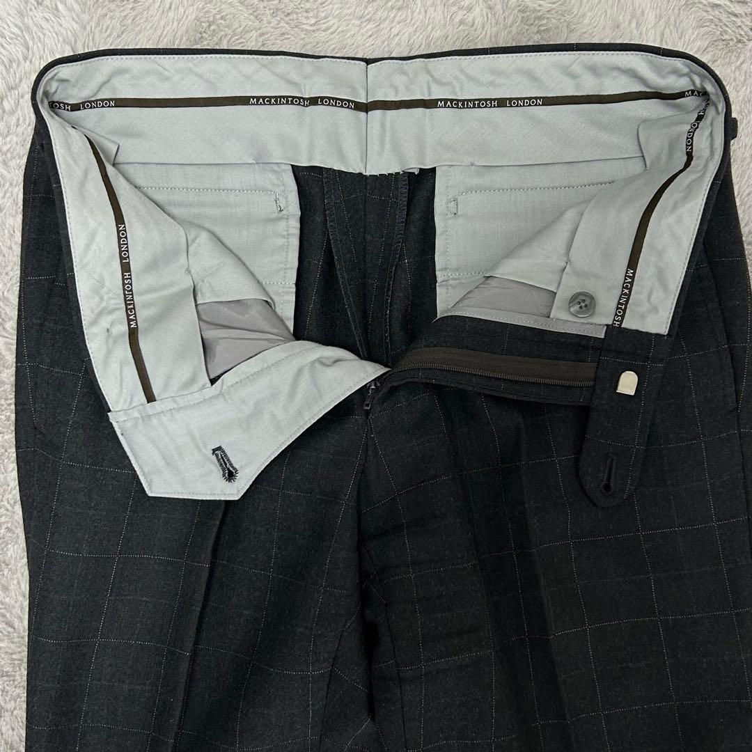 【極美品/裏地ロゴ入り】マッキントッシュロンドン スーツセット グレー M
