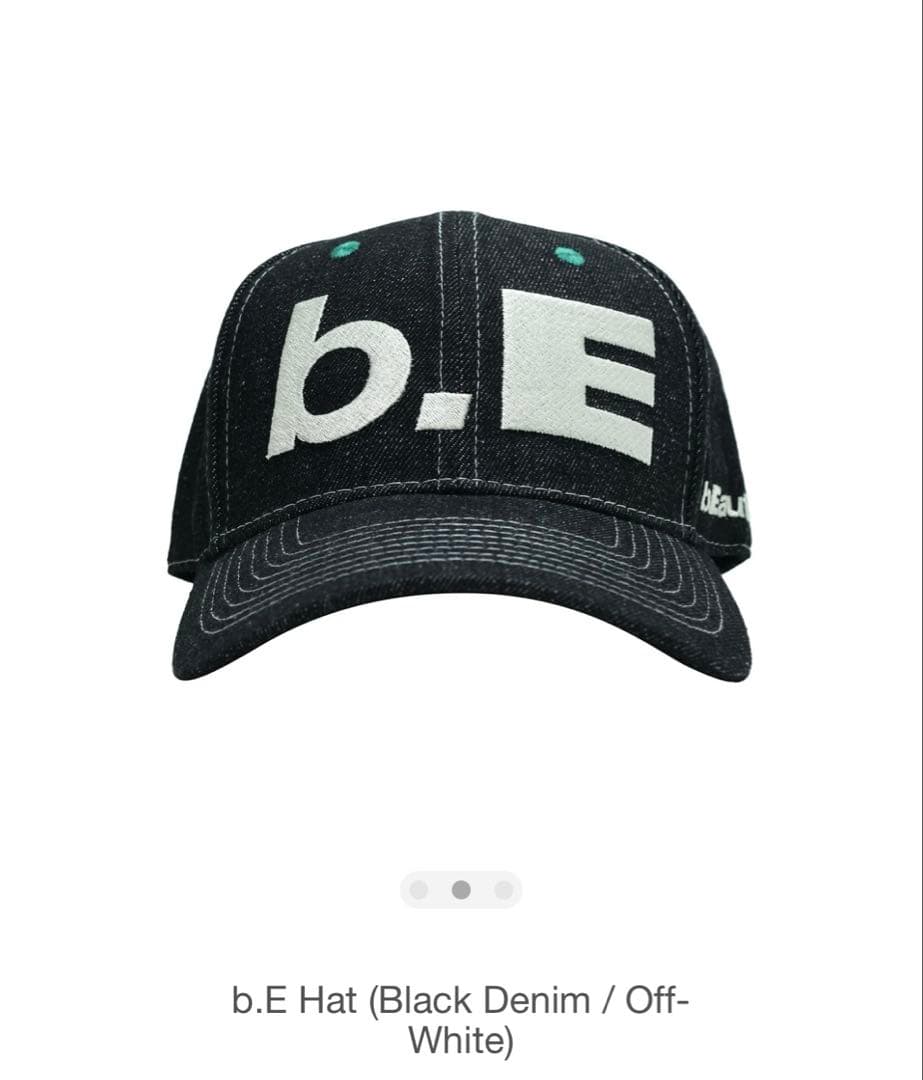 帽子 b.Eautiful Hat (Black Denim / Off-White)