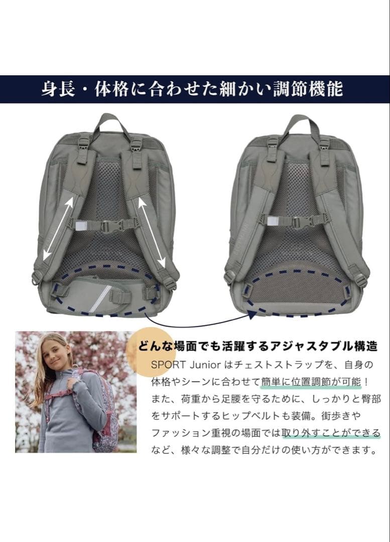 美品　北欧人間工学花柄リュック