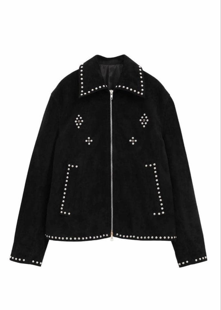 ジャケット・アウター CLANE SUEDE STUDS BLOUSON