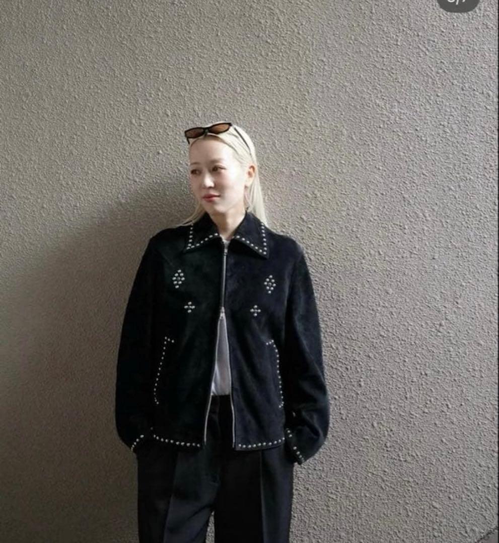 ジャケット・アウター CLANE SUEDE STUDS BLOUSON