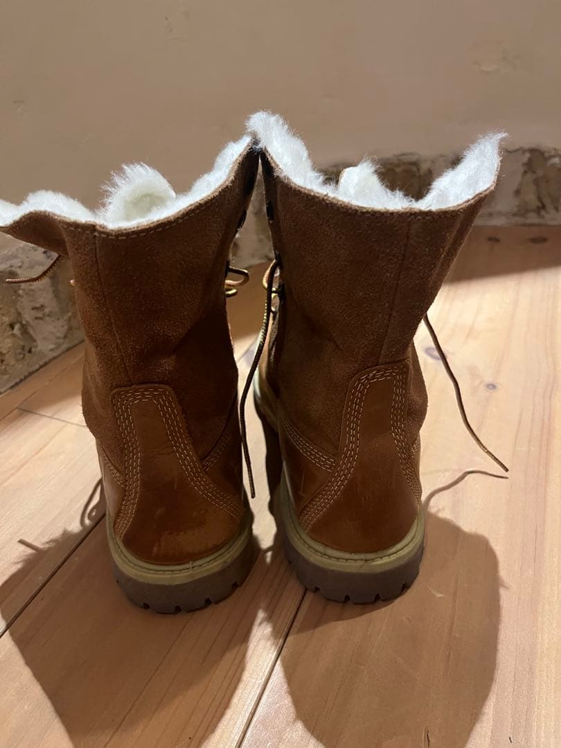 Timberland 24.5　ブーツ レースアップ キャメル ティンバーランド