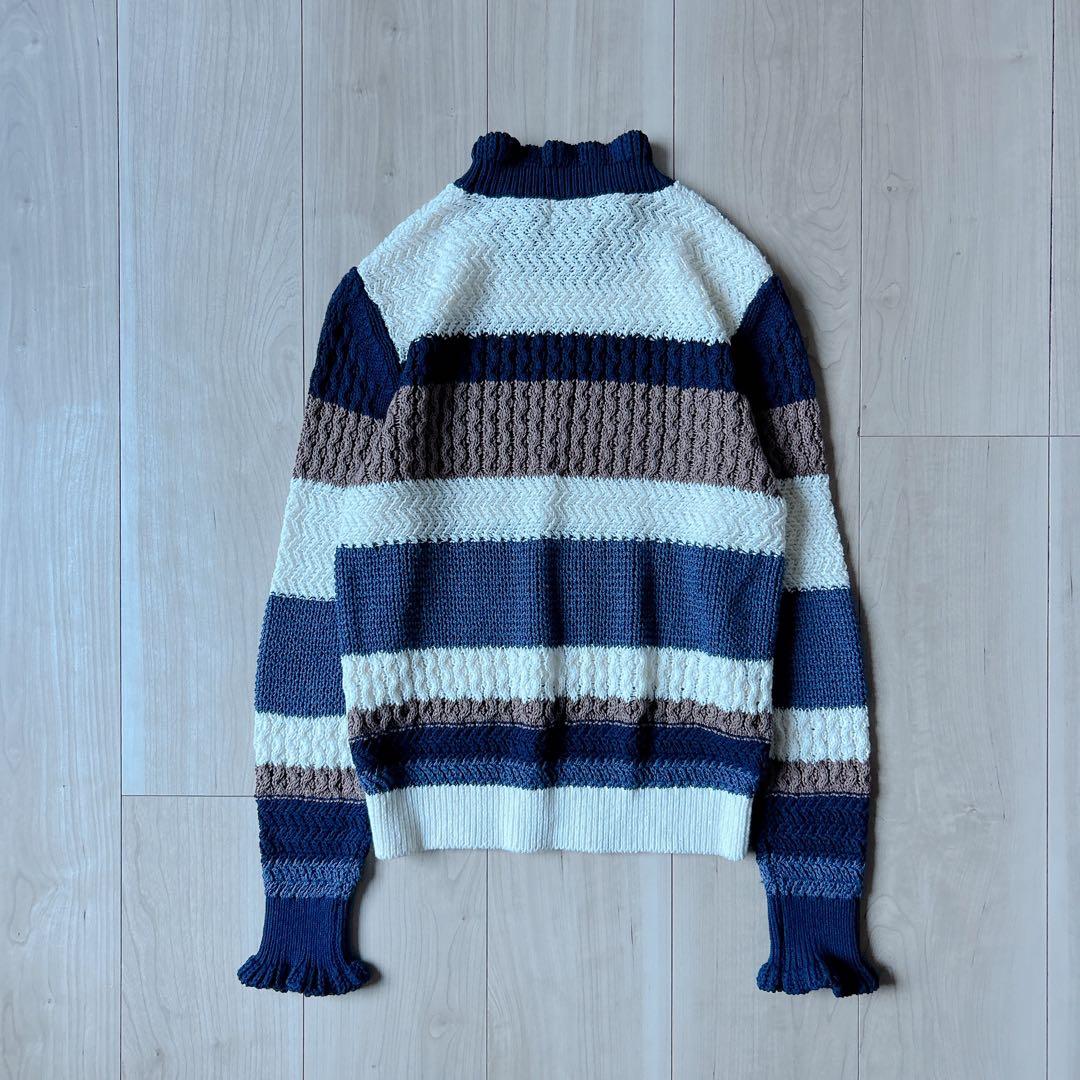極美品＊SEVEN TEN by MIHO KAWAHITOフリルボーダーニット