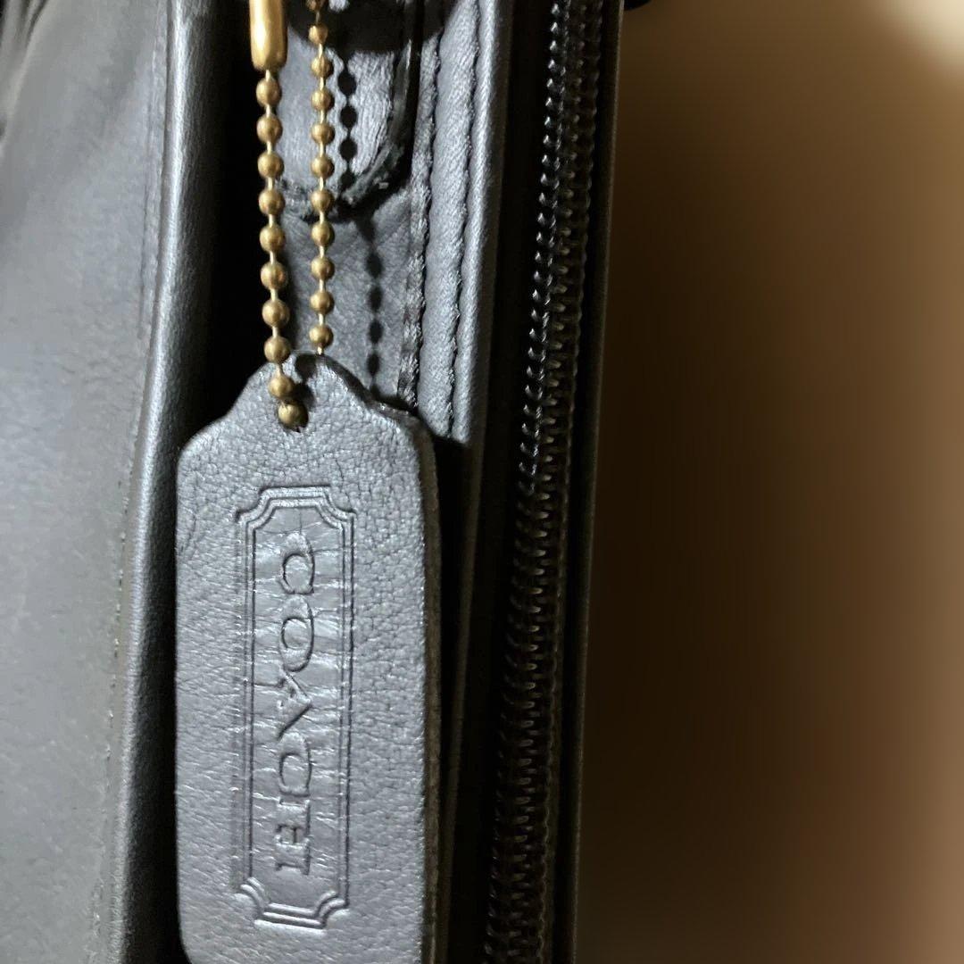 COACH ブラックレザー ビジネスバッグ