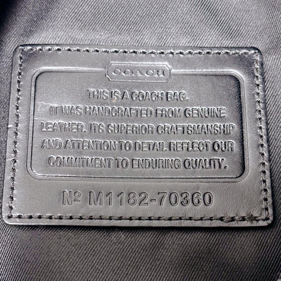 ✨美品✨コーチ トンプソン ショルダーバッグ レザー ブラック 黒 チャーム付