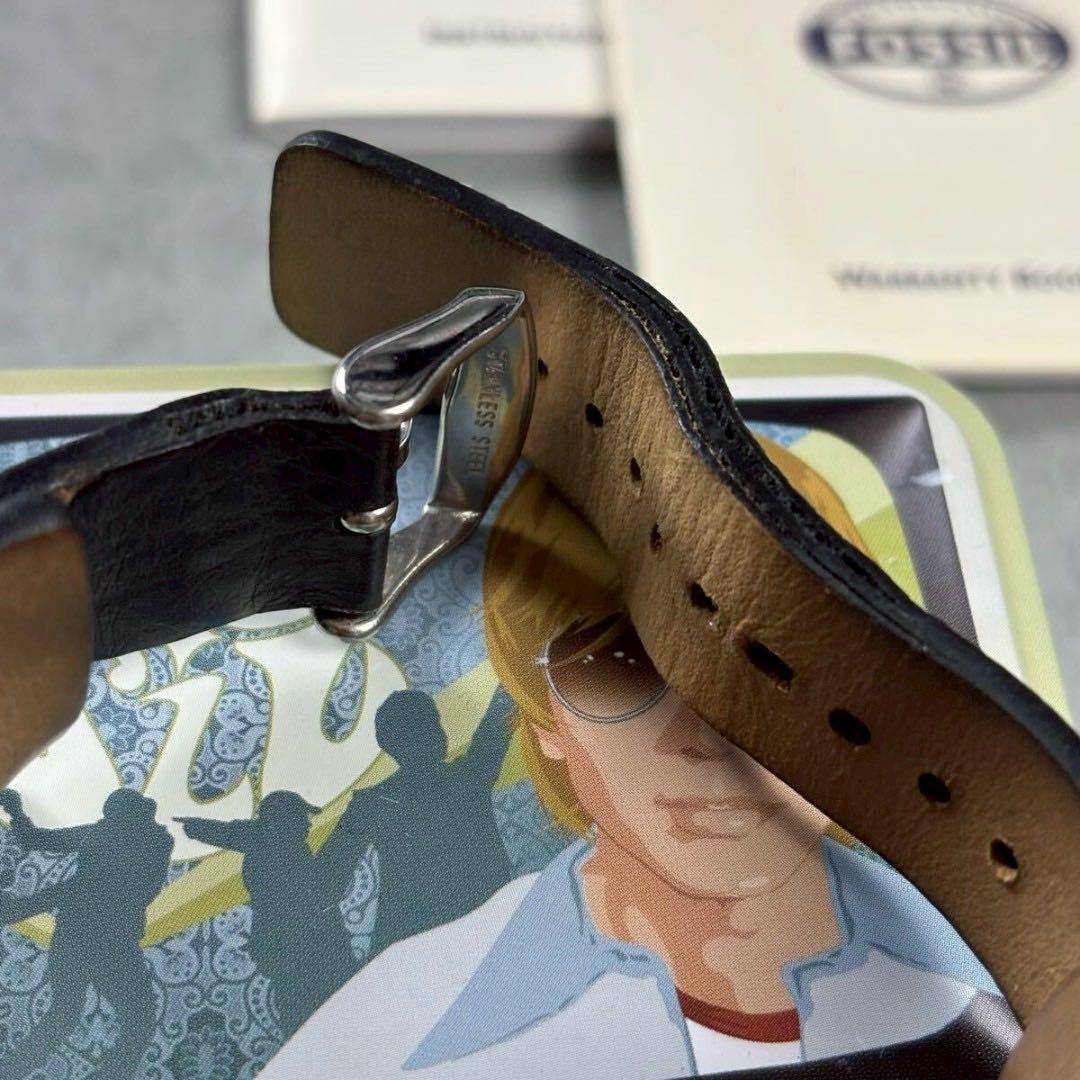 時計 fossil big tic leather analog digital