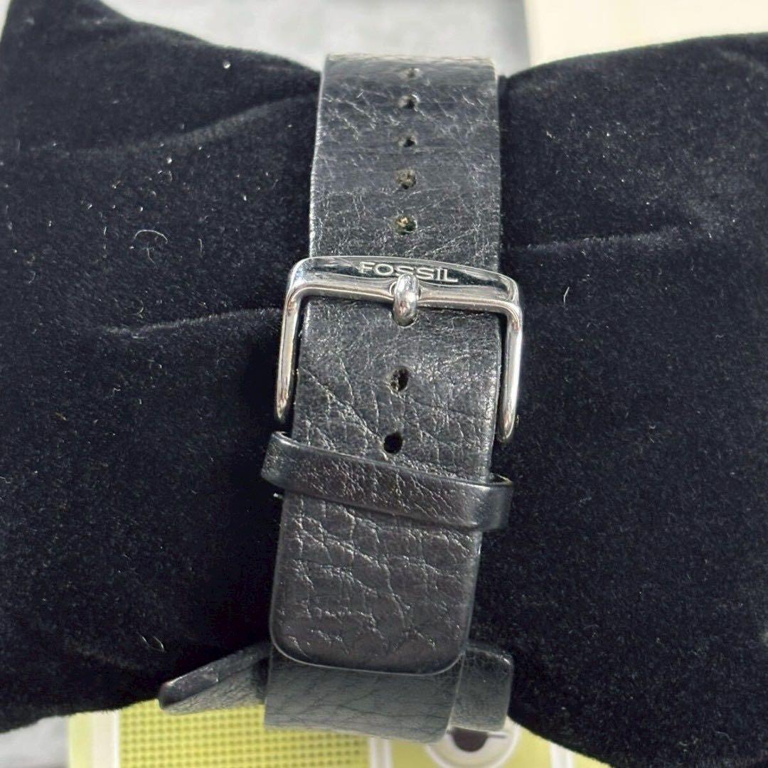 時計 fossil big tic leather analog digital