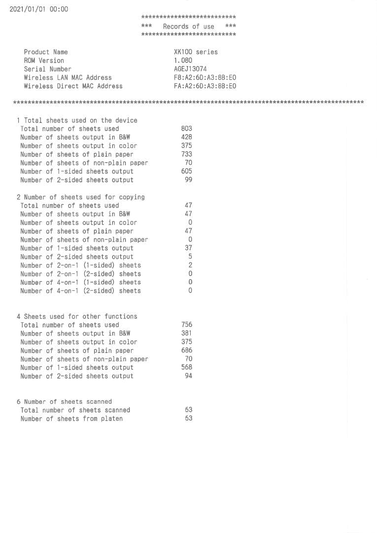 【総印刷:843枚】Canon インクジェット複合機 PIXUS XK100