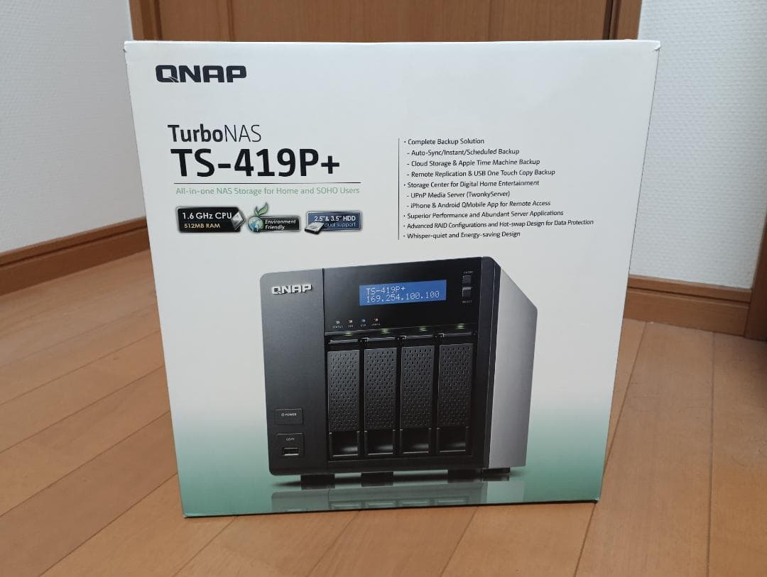 QNAP TurboNAS TS-419P+ 4ベイ NAS HDD付