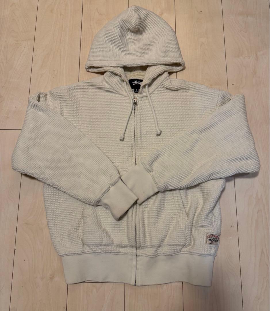 トップス STUSSY DOUBLE LAYER WAFFLE ZIP HOODIE