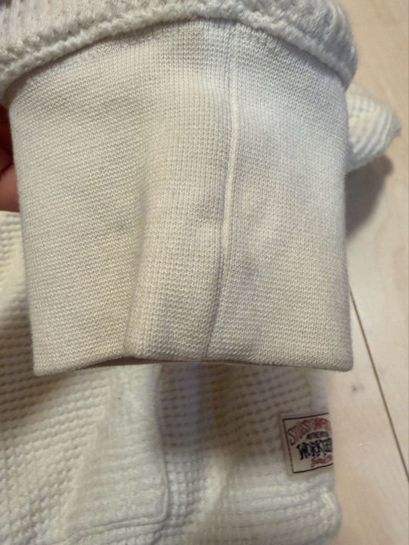 トップス STUSSY DOUBLE LAYER WAFFLE ZIP HOODIE