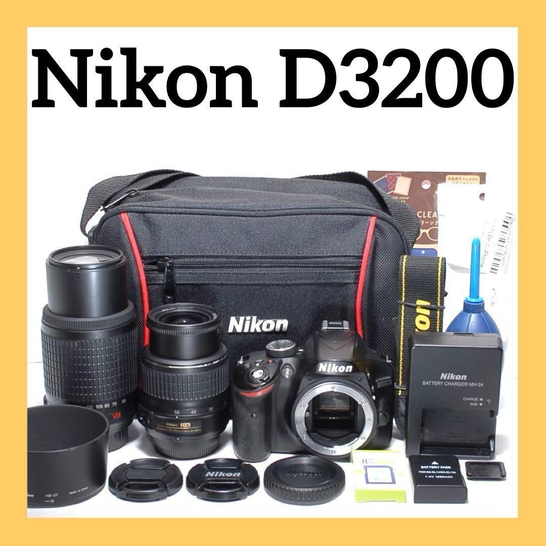 ✨スポーツ観戦におすすめ✨Nikon D3200✨ ダブルレンズ✨望遠レンズ