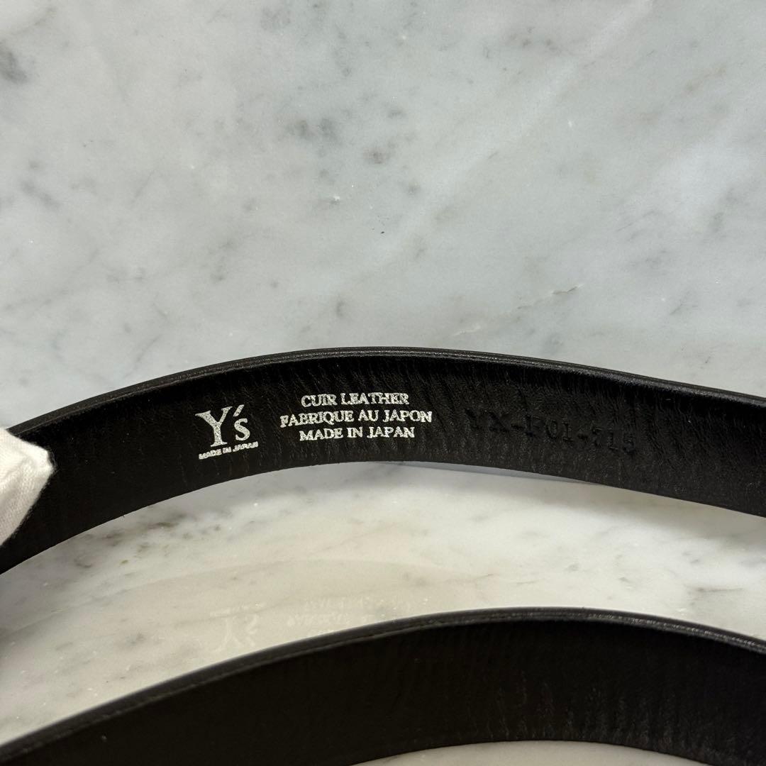 美品 Y's ワイズ ヨウジヤマモト ベルト 本革 レザー ブラック F01