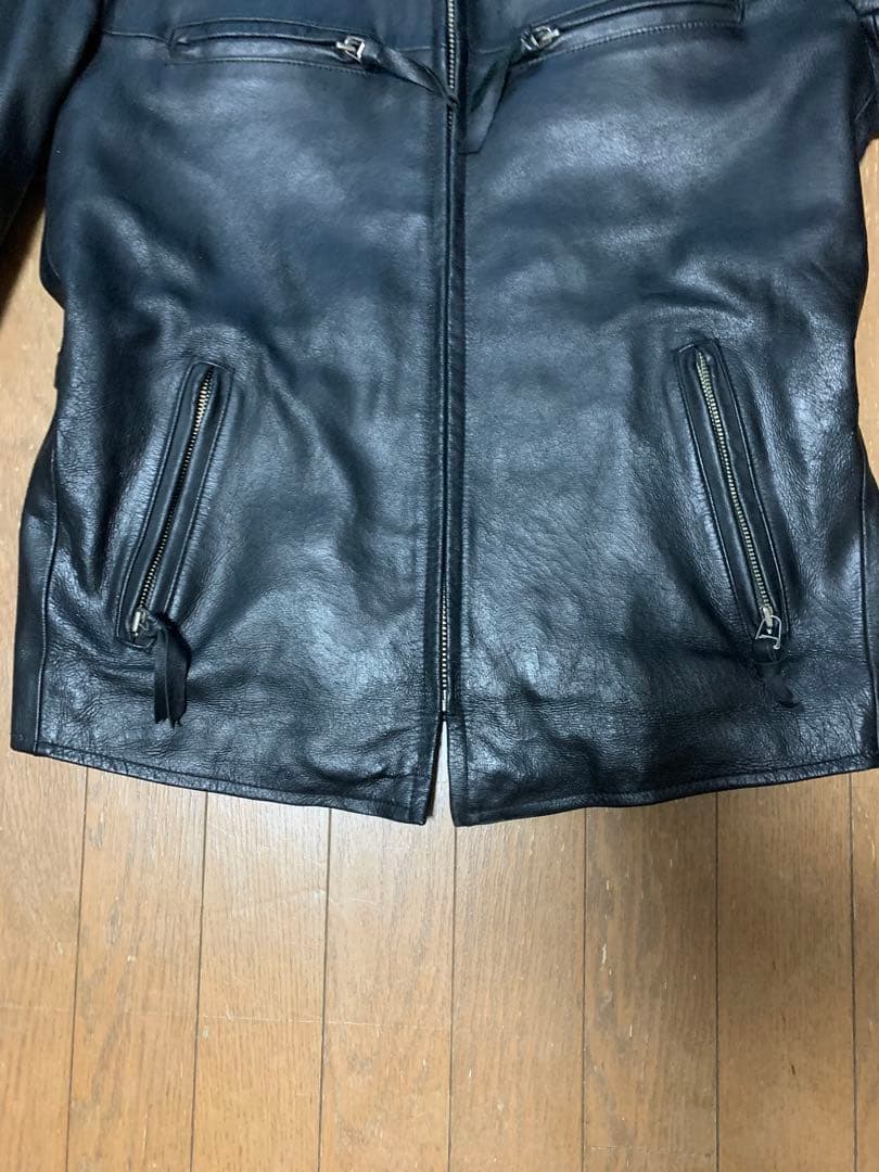 アヴィレックス AVIREX シングル レザー ライダース ブラック L