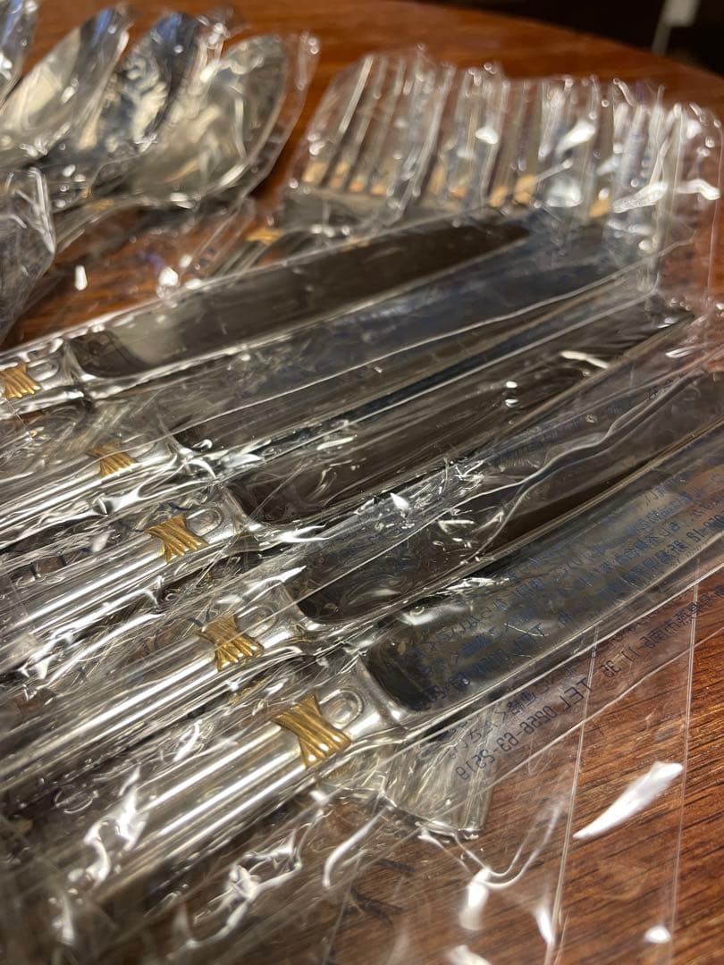 ラッキーウッド〈エメラルド金彩〉シリーズ　ステンレス18-10 23本セット