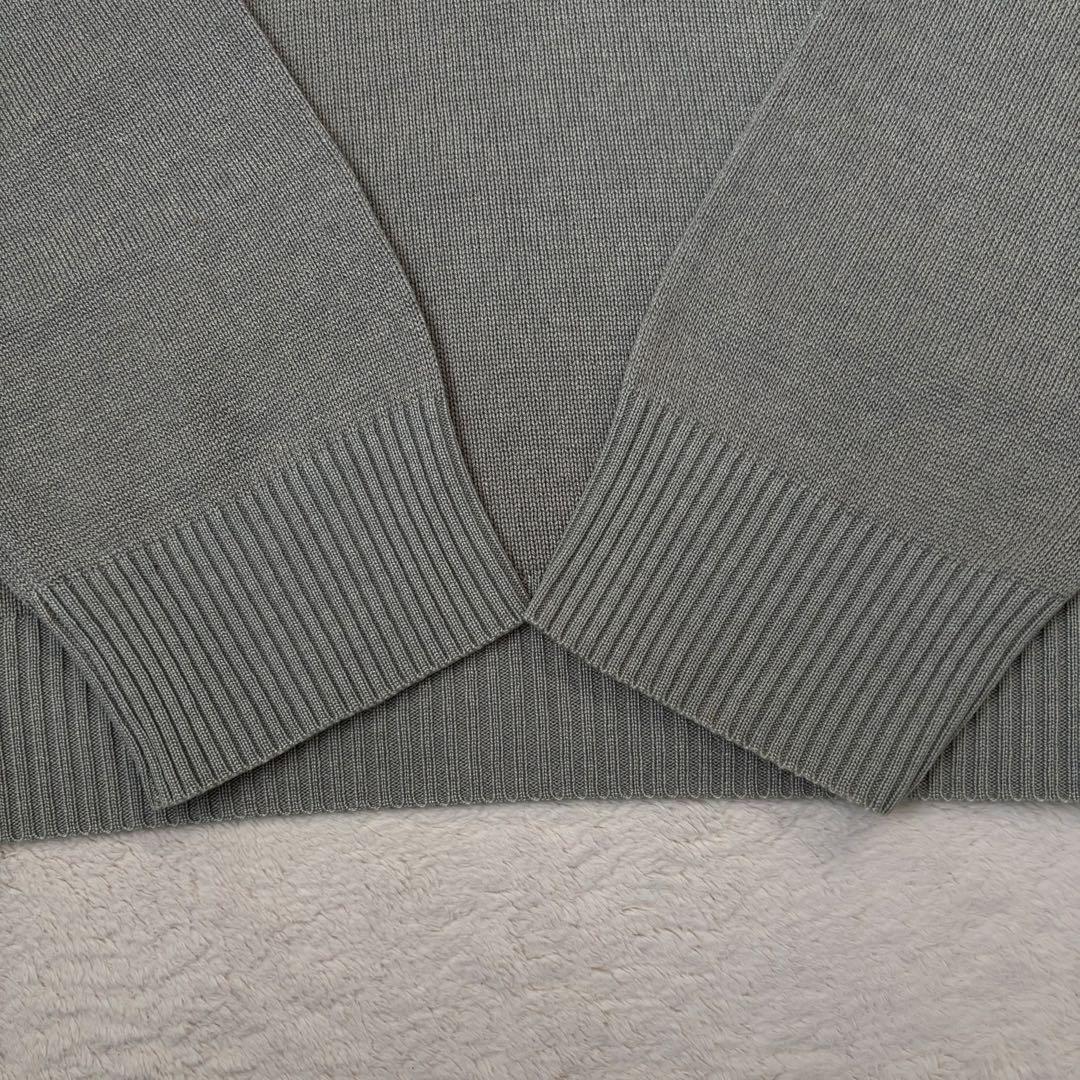 エルメネジルドゼニア シルク×カシミヤスナップボタン付きニット