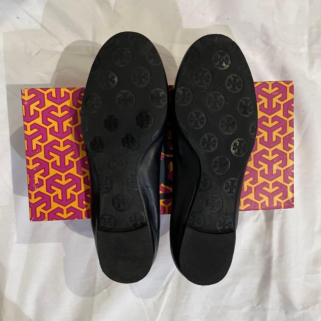 トリーバーチ　バレエシューズ　シルバー金具　美品　サイズ8.5日本25〜25.5