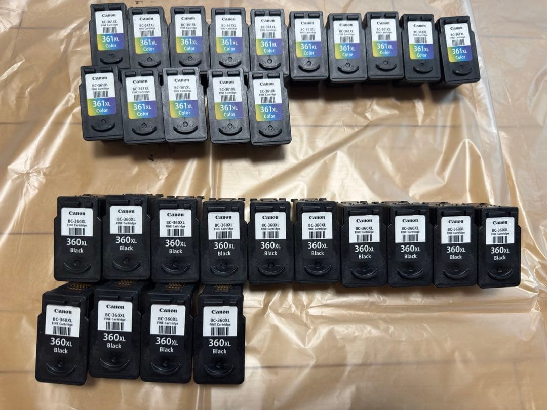 【１２８個】キャノンCanon 使用済み大容量インクカートリッジ ・ケース付き