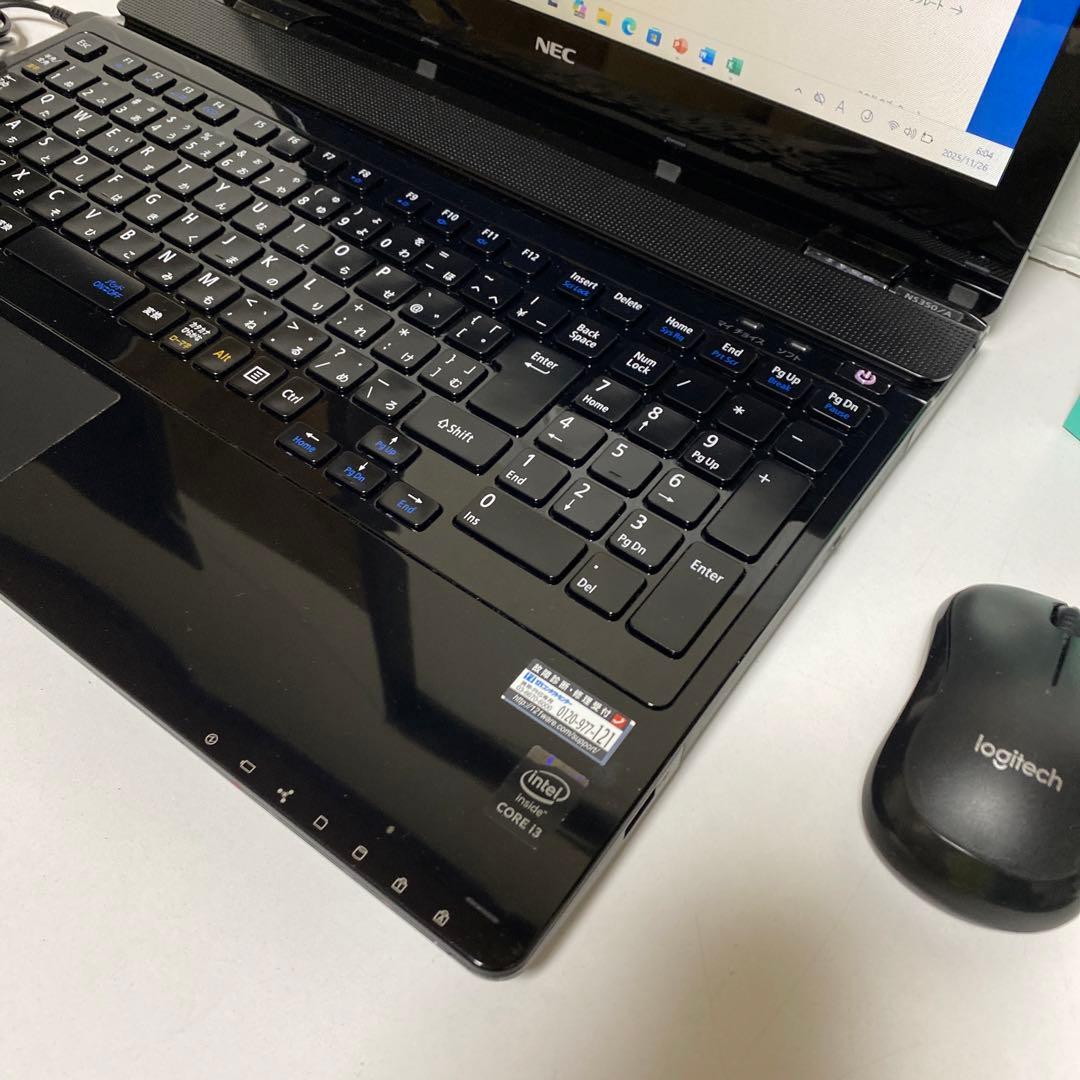 Windows11 オフィス2024年　SSD 128GB NECノートPC