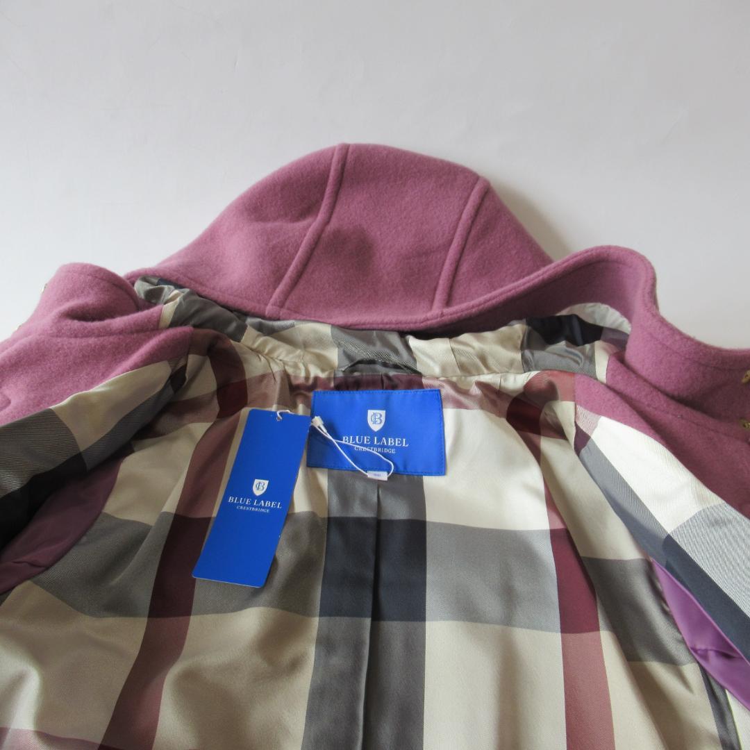 ブルーレーベルクレストブリッジ新品ピンク バイルメルトンダッフルコート 38-2