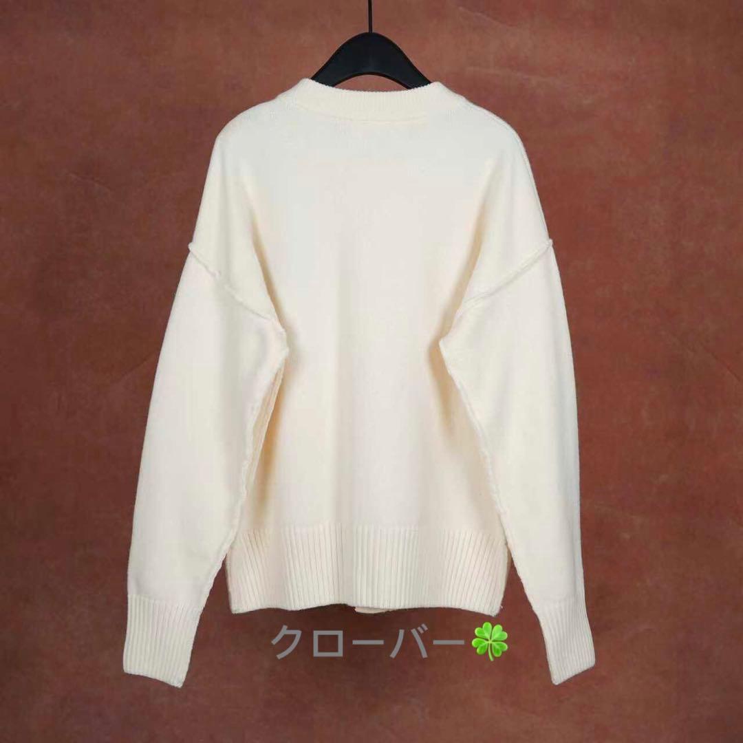 ami アイボリー ニットカーディガンM
