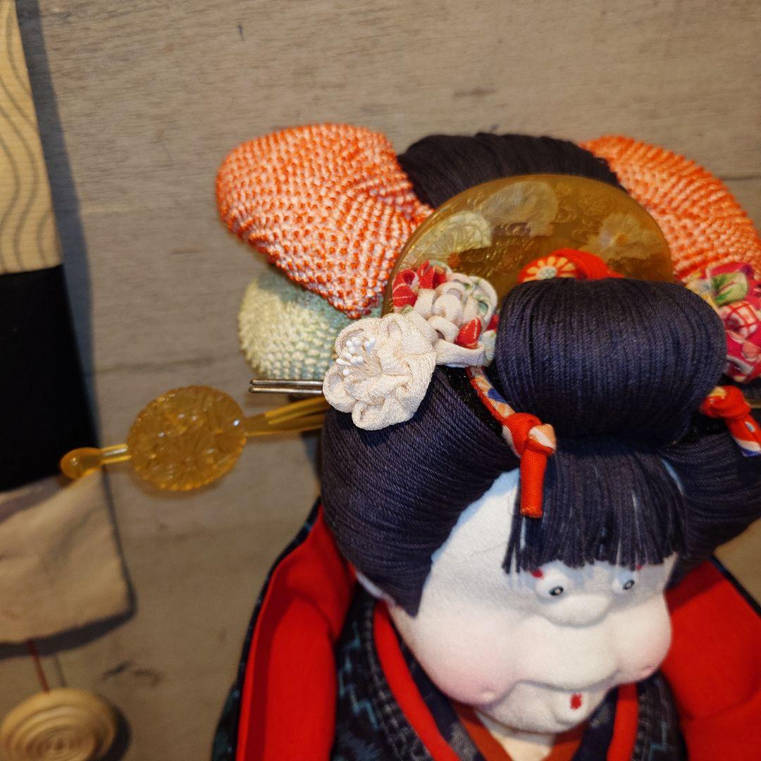 創作手作り人形　絣　ぶす姫様　ブス姫