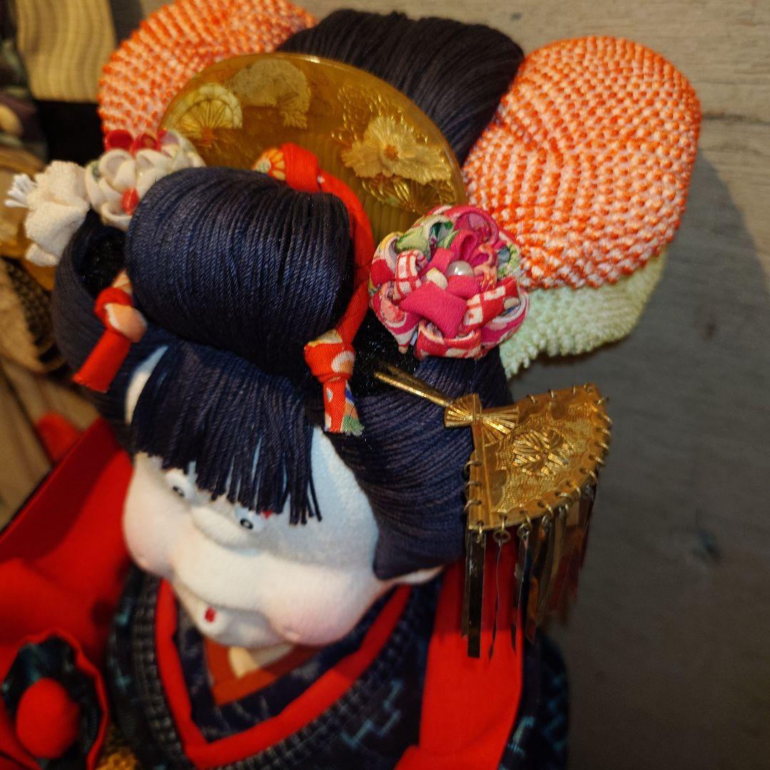 創作手作り人形　絣　ぶす姫様　ブス姫