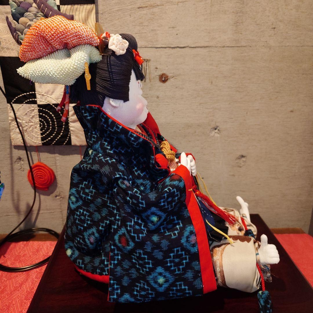 創作手作り人形　絣　ぶす姫様　ブス姫