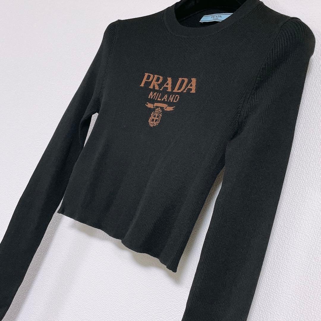 しょうこ様→【PRADA】新品未使用★プラダ ロゴ シルククロップドセーター
