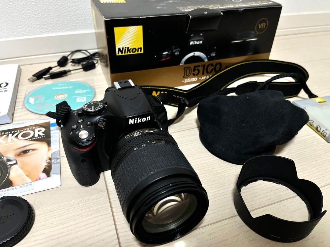 超美品⭐️最安値❣️Nikon D5100 デジタル一眼レフ本体＋レンズセット完全品