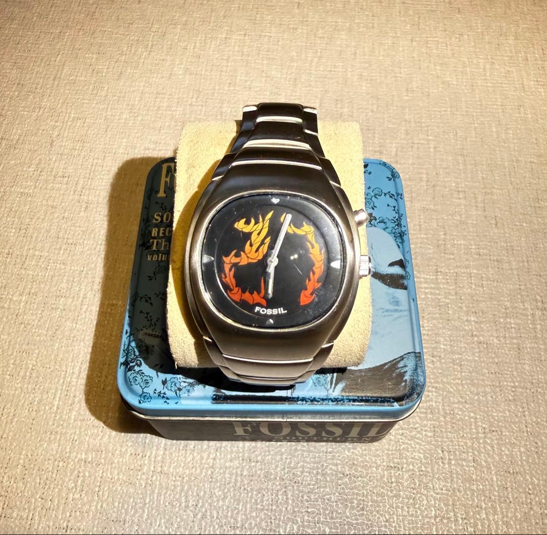【二日間限定価格】【美品・付属品あり】Fossil big tic flame