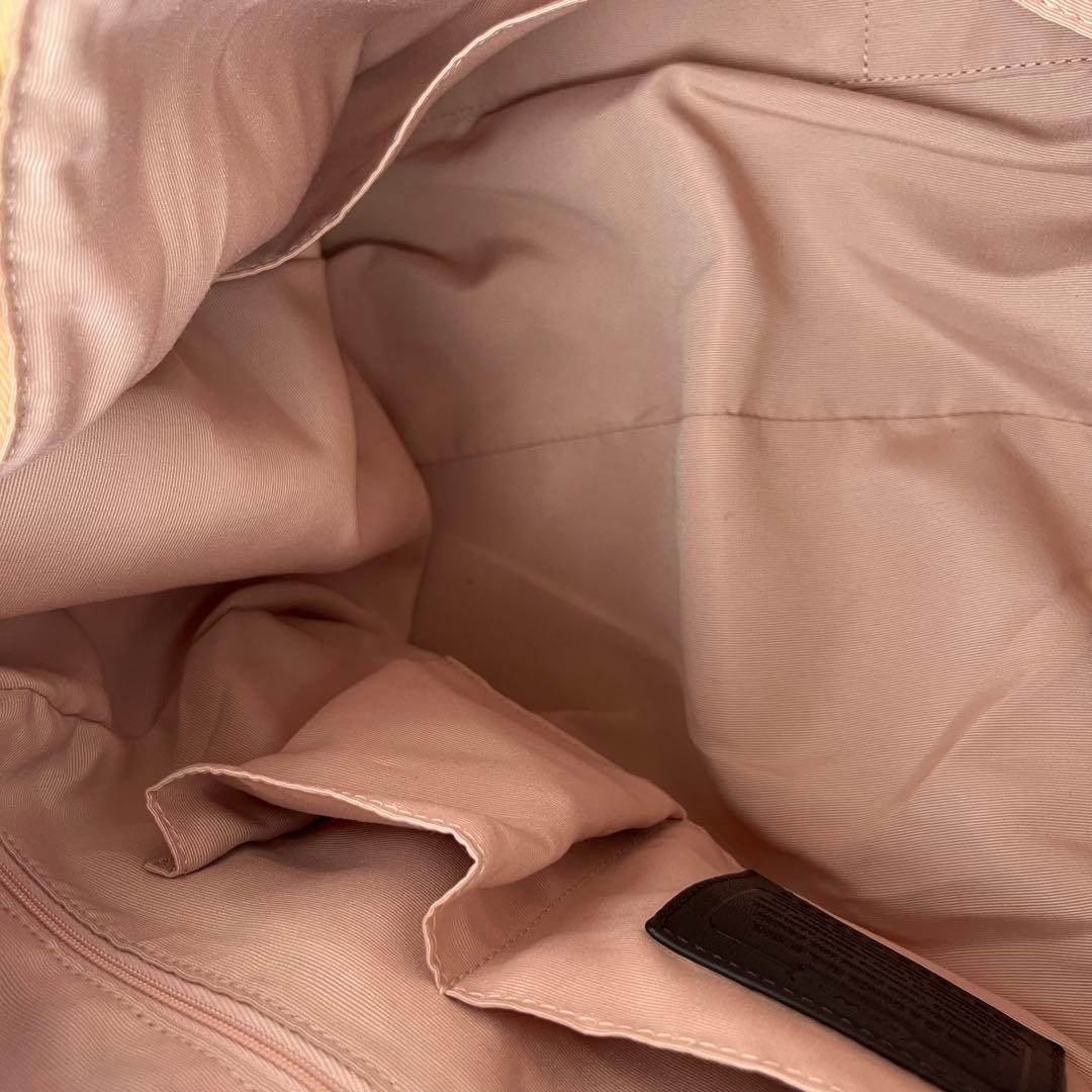 【美品】 コーチ 2way ボストンバッグ PVC シグネチャー ブラウン