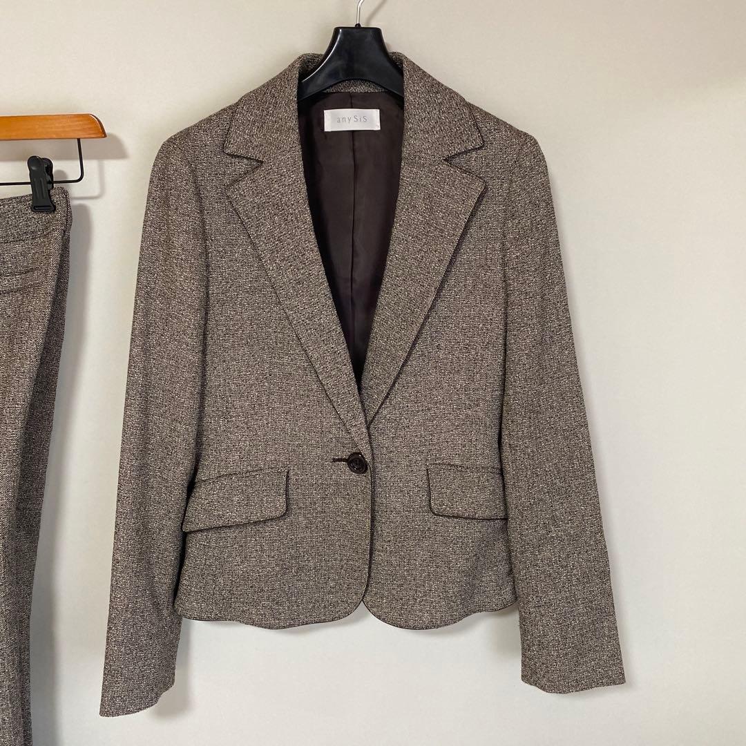 エニィスィス パンツスーツ 2 W72 ブラウン 茶系 営業 オフィス事務DMW