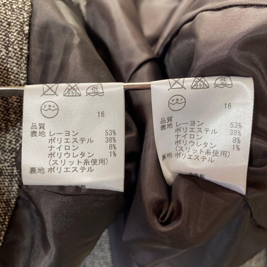 エニィスィス パンツスーツ 2 W72 ブラウン 茶系 営業 オフィス事務DMW