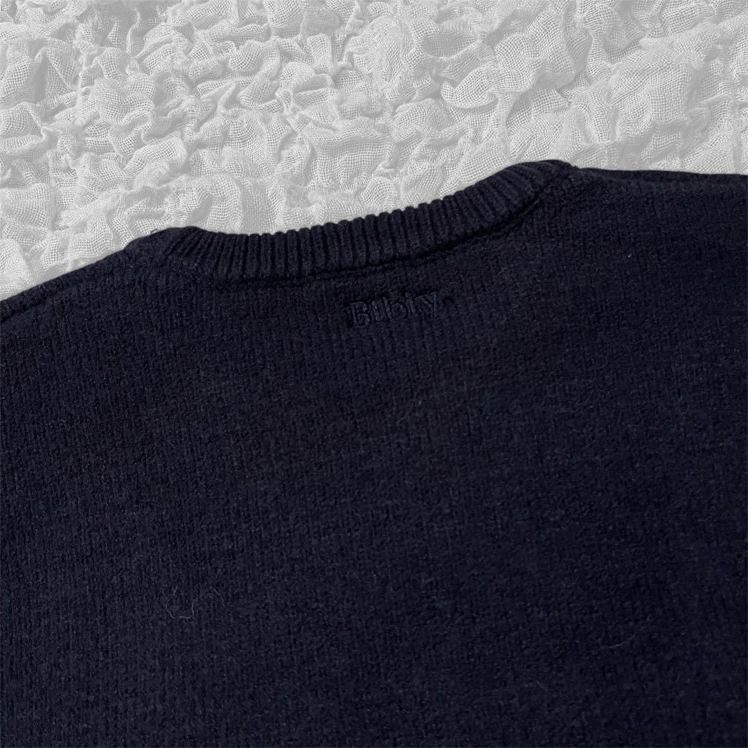 【新品未使用】Bibiy. パフスリーブニット ネイビー