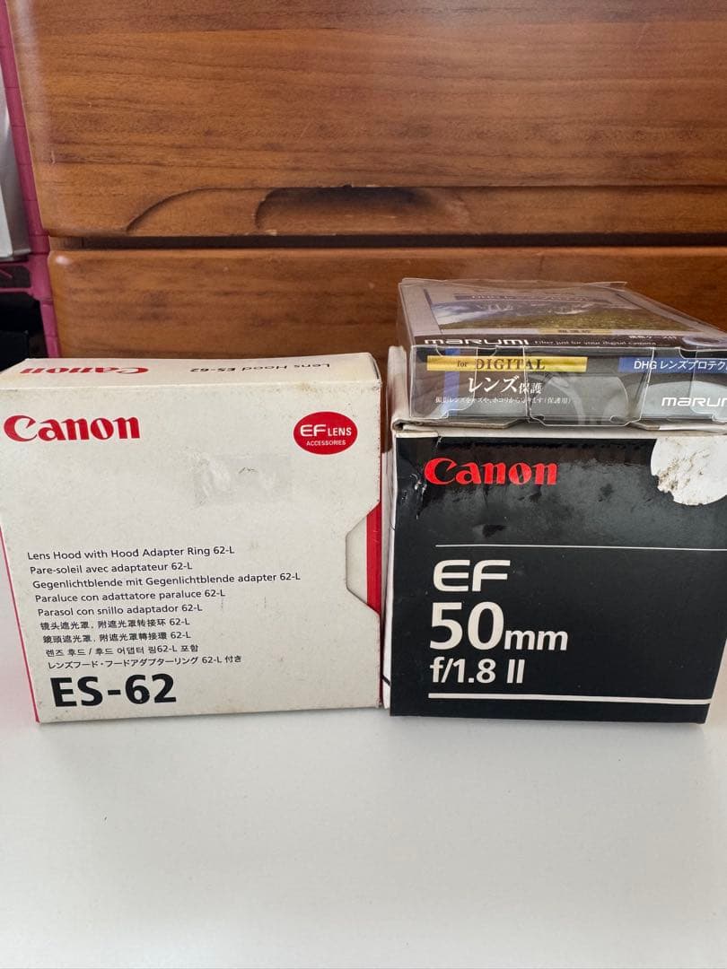 レンズ(単焦点) Canon EF 50mm f/1.8 II + ES-62