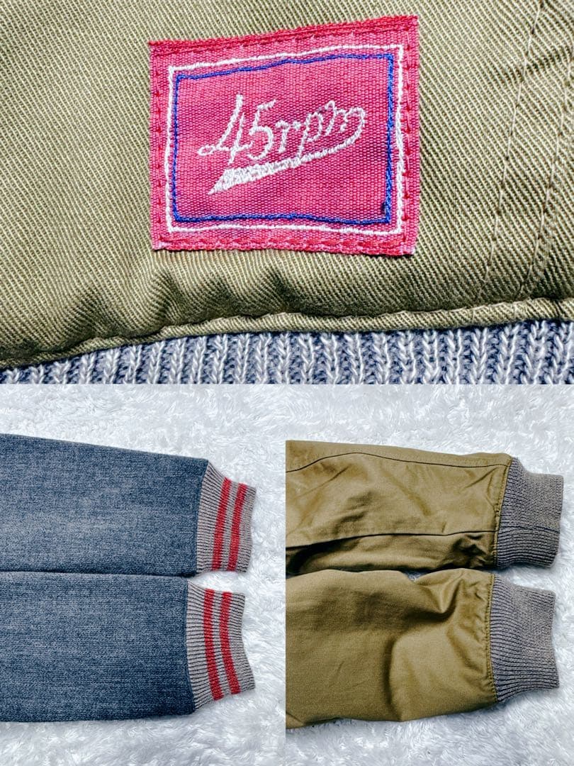 ☆美品☆好配色☆45rpmリバーシブルスタジャン サイズ3 バーシティジャケット