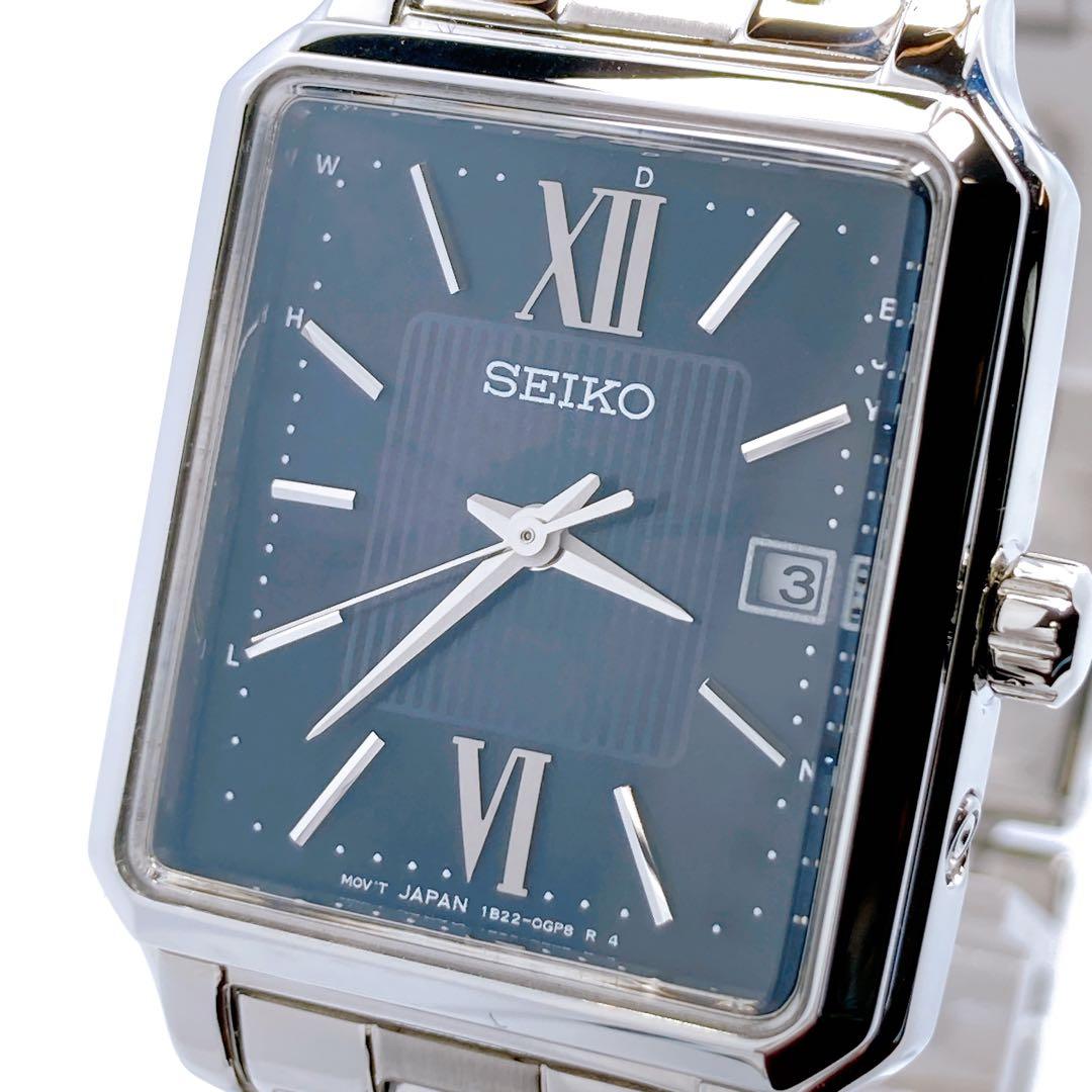 544 SEIKO セイコー 1B22-0CX0 ソーラー　デイト　腕時計