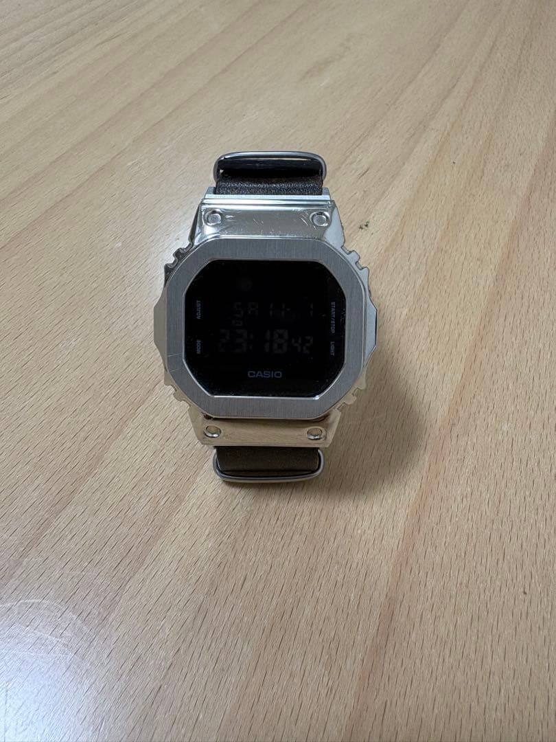 G-SHOCK メタルカスタム　アダプター付きレザーNATOベルトDW-5600