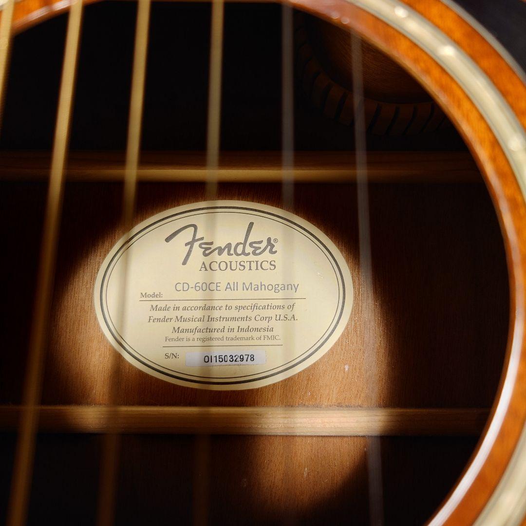 フェンダー　エレアコ CD-60CE ALL MAHOGANY