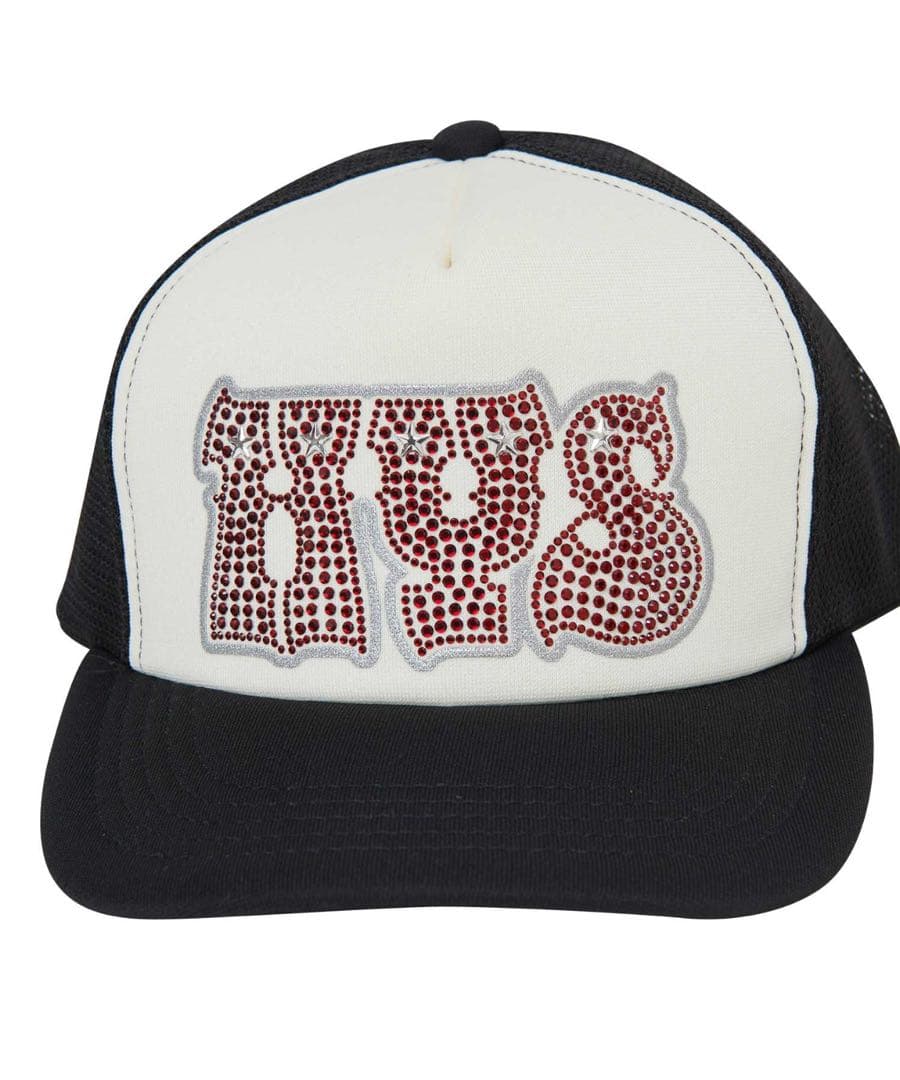 新品 HYSラインストーンメッシュキャップ【HYPNOTIZED LOGO】 黒