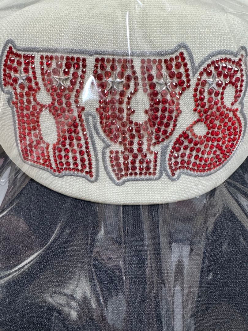 新品 HYSラインストーンメッシュキャップ【HYPNOTIZED LOGO】 黒