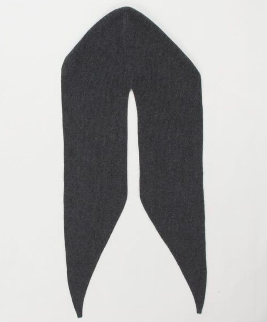 SLOANE　リブ ウール×カシミヤ フード付きマフラー